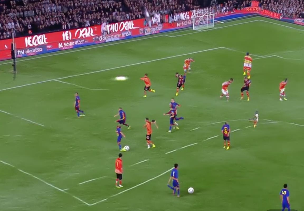 巴萨里昂巅峰对决：433对阵3421战术解析与激情瞬间(图2)